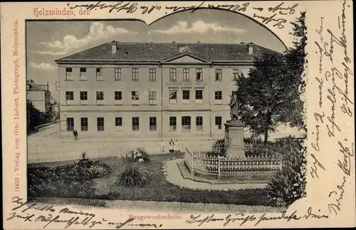 Ak Holzminden an der Weser, Baugewerkeschule