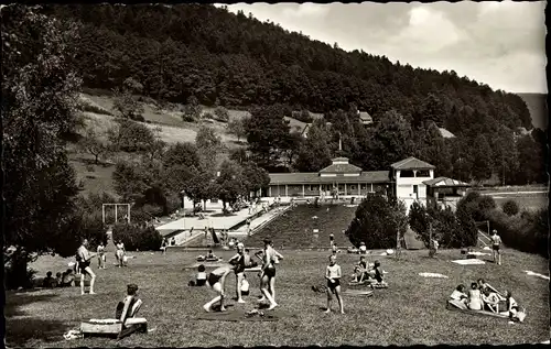 Ak Bad Herrenalb im Schwarzwald, Schwimmbad