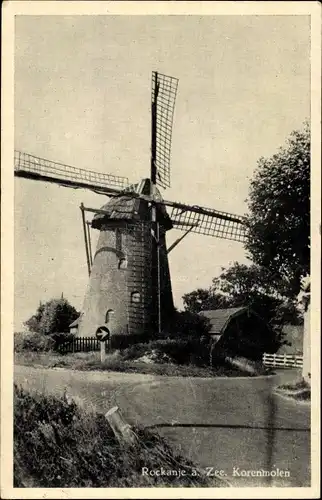 Ak Rockanje Südholland Niederlande, Korenmolen, Windmühle