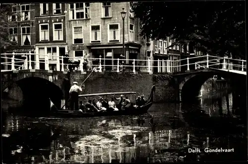 Ak Delft Südholland Niederlande, Gondelvaart