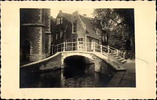 Foto Ak Delft Südholland Niederlande, Brückenpartie