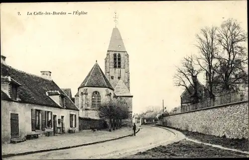 Ak La Celle les Bordes Yvelines, L'Eglise