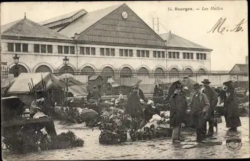 Ak Bourges Cher, Les Halles