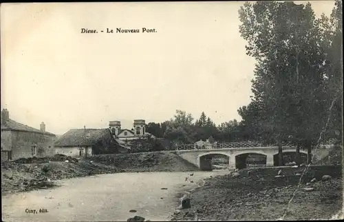 Ak Dieue sur Meuse Meuse, Le Nouveau Pont