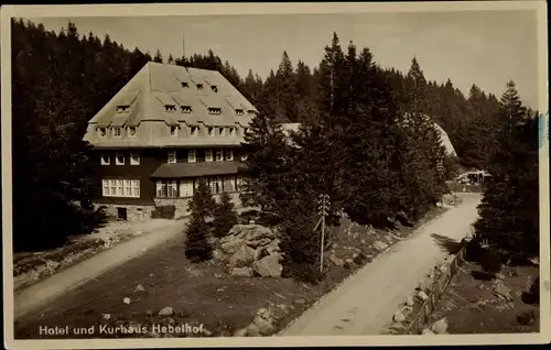 Ak Feldberg im Schwarzwald, Hotel und Kurhaus Hebelhof