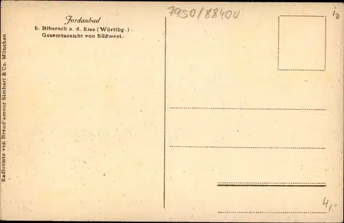 Ak Biberach an der Riß in Oberschwaben, Jordanbad
