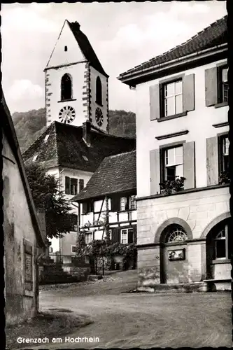 Ak Grenzach Wyhlen am Rhein, Kirchpartie