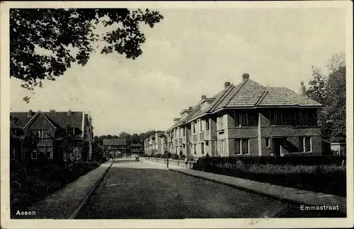 Ak Assen Drenthe Niederlande, Emmastraat