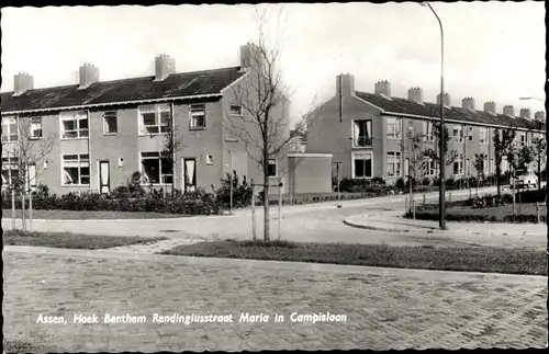 Ak Assen Drenthe Niederlande, Hoek Benthem Reddingiusstraat Marie in Campislaan