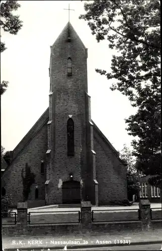 Ak Assen Drenthe Niederlande, R.K. Kerk, Nassaulaan 3a