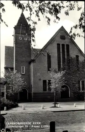 Ak Assen Drenthe Niederlande, Geref. Kerk, Zuidersingel 39