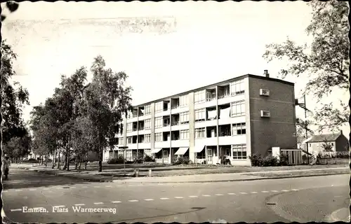 Ak Emmen Drenthe Niederlande, Flats Warmeerweg