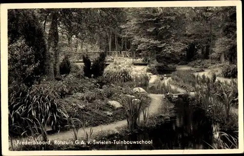 Ak Frederiksoord Drenthe, Rotstuin G. A. v. Swieten Tuinbouwschool