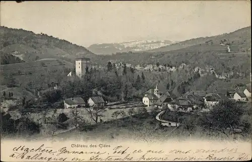 Ak Les Clées Kanton Waadt, Chateau des Clées