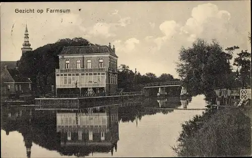 Ak Farmsum Groningen Niederlande, Wasserpartie