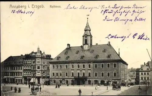 Ak Annaberg Buchholz Erzgebirge, Rathaus