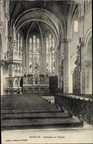 Ak Euville Meuse, Interieur de l'Eglise