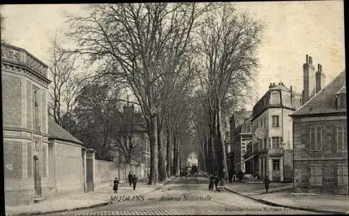 Ak Moulins Allier, Avenue Nationale, ligne des arbres