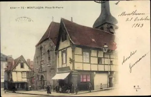 Ak Montluçon Allier, Place Saint Pierre, eglise