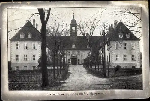 Ak Elsterwerda im Kreis Elbe Elster, Oberrealschule Elsterschloss