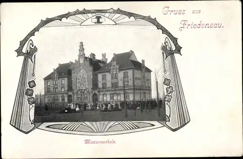 Jugendstil Ak Friedensau Möckern Sachsen Anhalt, Missionsschule