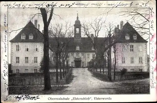 Ak Elsterwerda im Kreis Elbe Elster, Oberrealschule Elsterschloss