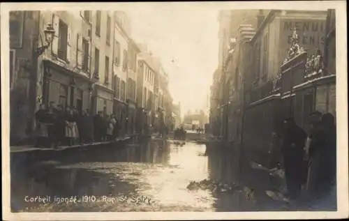 Ak Corbeil Essonne, Rue St. Spire