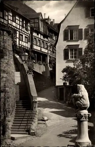 Ak Meersburg am Bodensee, Bärenbrunnen, Steigstraße
