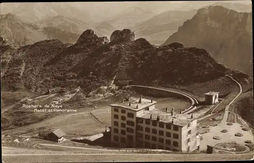 Ak Veytaux Kanton Waadt, Rochers de Naye, Hotel et Panorama