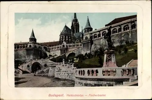 Ak Budapest Ungarn, Halaszbastya, Fischerbastei