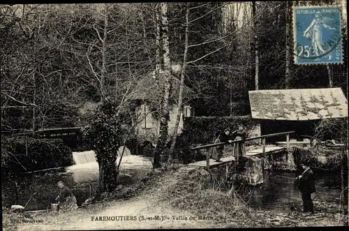 Ak Faremoutiers Seine et Marne, Vallee du Morin