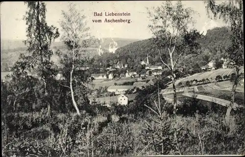 Ak Bad Liebenstein im Thüringer Wald, Gesamtansicht vom Aschenberg