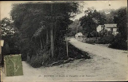 Ak Bièvres Essonne, Routes de Versailles et le Vauboyen