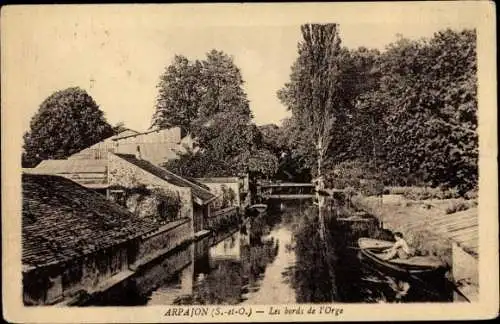 Ak Arpajon Essonne, Les bords de l'Orge