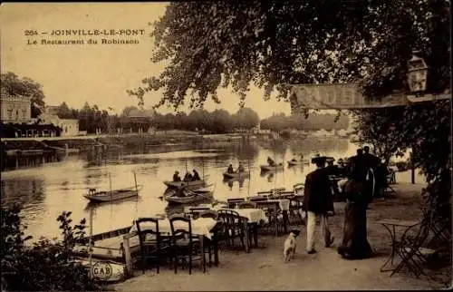 Ak Joinville le Pont Val de Marne, La Restaurant du Robinson