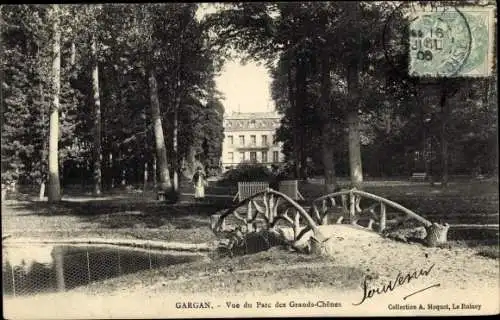 Ak Livry Gargan Seine Saint Denis, Vue du Parc des Grands Chenes