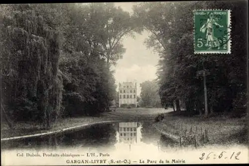 Ak Livry Gargan Seine Saint Denis, Le Parc de la Mairie