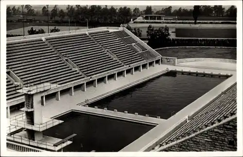 Ak Berlin Charlottenburg, Reichssportfeld, Das Schwimmstadion, Kampfbahn, Olympia 1936
