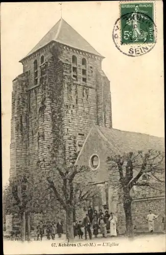 Ak Achères Seine et Marne, L'Eglise