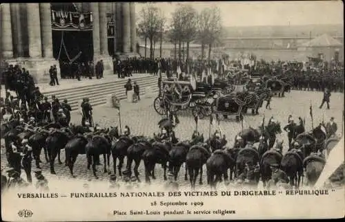 Ak Versailles Yvelines, Funerailles Nationales des Victimes du Dirigeable Republique