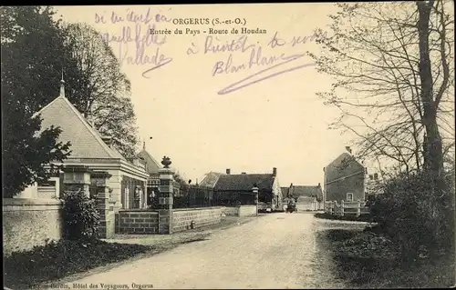 Ak Orgerus Yvelines, Entrée du Pays, Route de Houdan