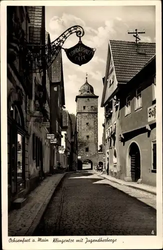 Ak Ochsenfurt in Unterfranken, Klingentor, Jugendherberge