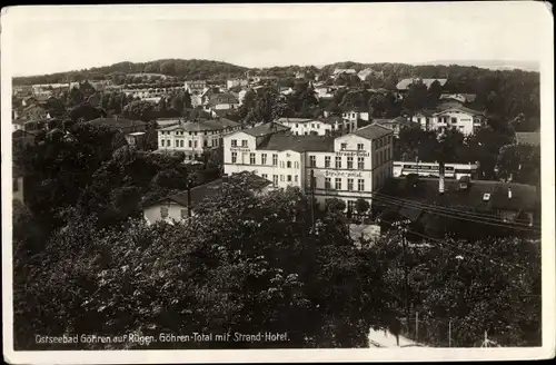 Ak Ostseebad Göhren auf Rügen, Totale mit Strandhotel