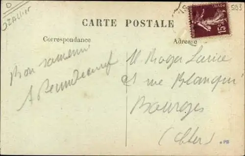 Ak Villeneuve sur Allier Allier, l'Eglise, vue générale