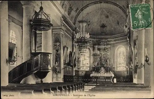 Ak Lerouville Lothringen Meuse, Interieur de l'Eglise