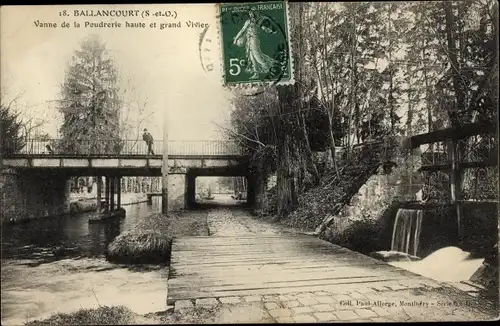 Ak Ballancourt Essonne, Vanne de la Poudrerie haute et grand Vivier