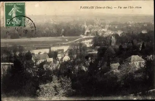 Ak Parmain Val-d’Oise, Vue sur l'Isle Adam