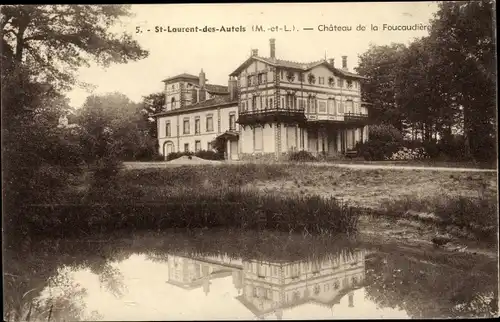 Ak Saint-Laurent-des-Autels Maine et Loire, Chateau de la Foucaudiere