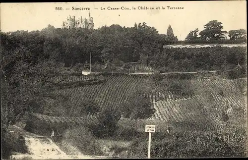 Ak Sancerre Cher, Le Casse Cou, le Chateau et la Terrasse