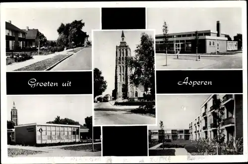 Ak Asperen Südholland, Kirche, Ortspartien